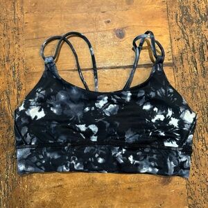 Lululemon Sunshine Salutation Sports Bra Size 6 Dusk Dye White Black Rare